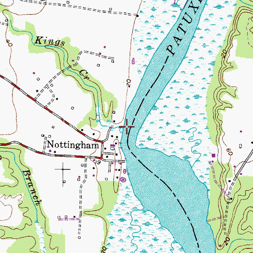 Topographic Map of Kings Creek, MD