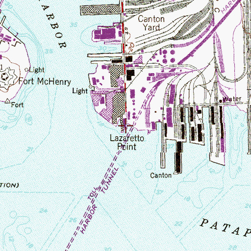 Topographic Map of Lazaretto Point, MD