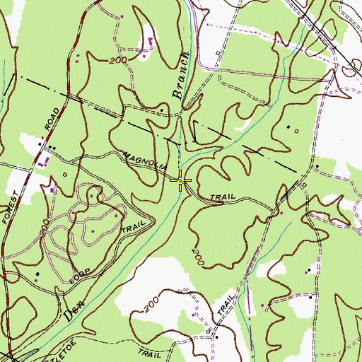 Topographic Map of Magnolia Trail, MD