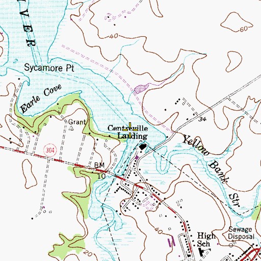 Topographic Map of Mill Stream Branch, MD