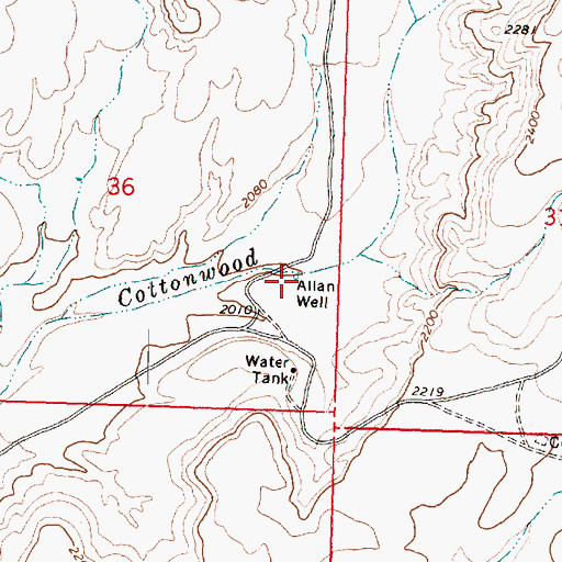 Topographic Map of Allan Well, AZ