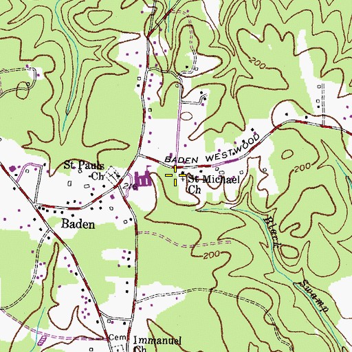 Topographic Map of Saint Michael Church, MD