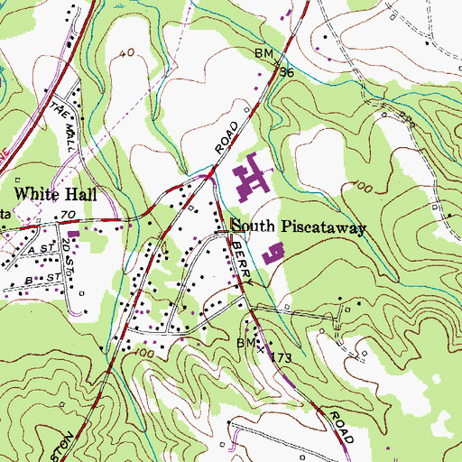 Topographic Map of South Piscataway, MD