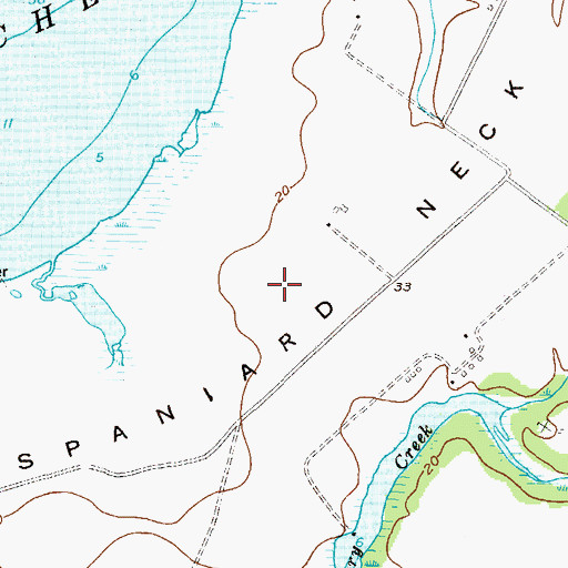 Topographic Map of Spaniard Neck, MD