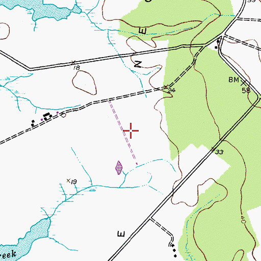 Topographic Map of Wye Neck, MD