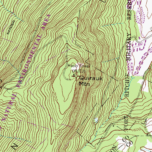 Topographic Map of WWMD-FM (Hagerstown), MD