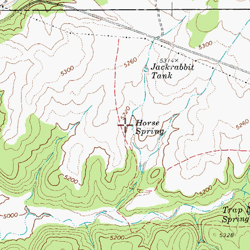 Topographic Map of Horse Spring, AZ