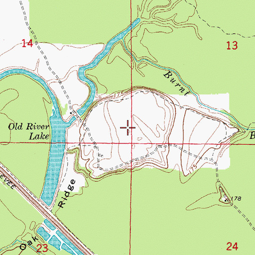 Topographic Map of Little Hill, AR