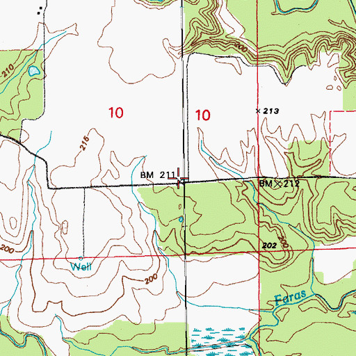 Topographic Map of Peters School (historical), AR