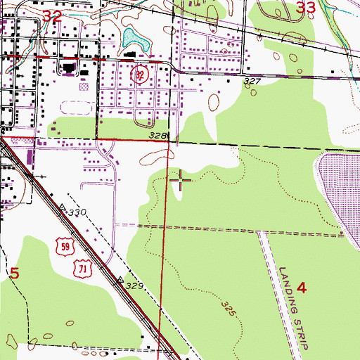 Topographic Map of Ashdown Junior High School, AR