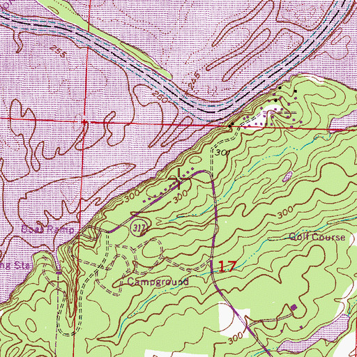 Topographic Map of Yarborough Landing, AR