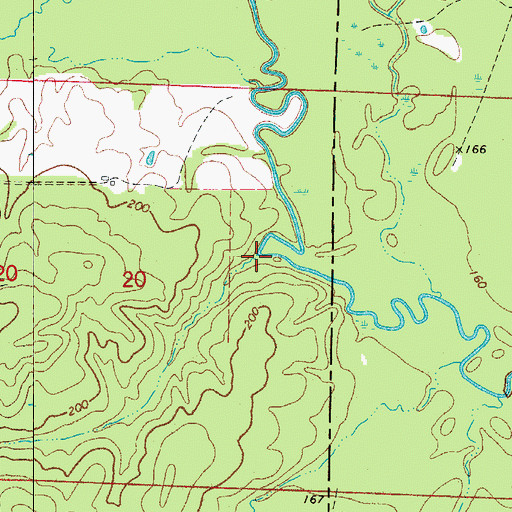 Topographic Map of Spring Branch, AR