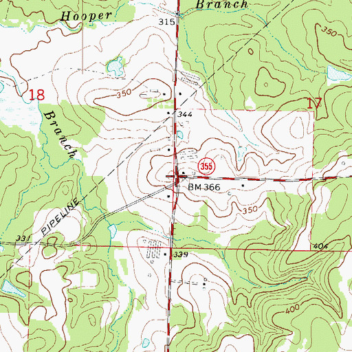 Topographic Map of Brockmans Store (historical), AR