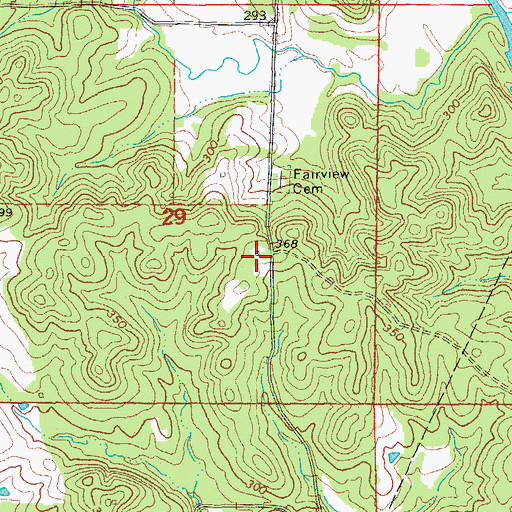 Topographic Map of Fairview School (historical), AR