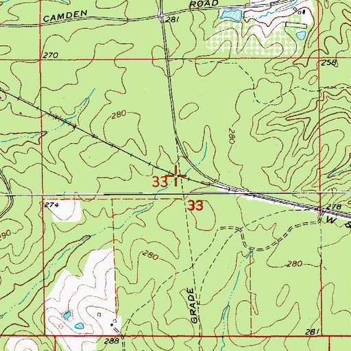 Topographic Map of Carey Junction (historical), AR