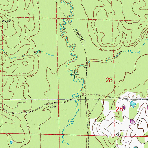 Topographic Map of Little Snake Creek, AR