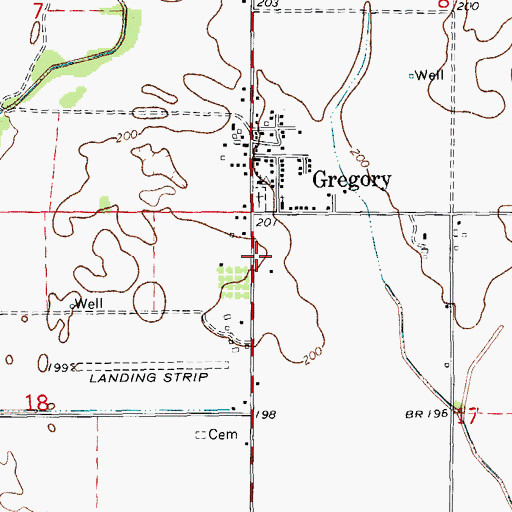 Topographic Map of Walnut Grove School (historical), AR