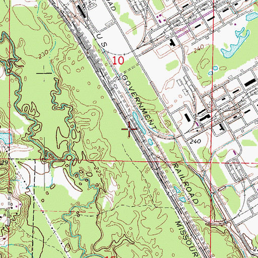 Topographic Map of Baldwin, AR