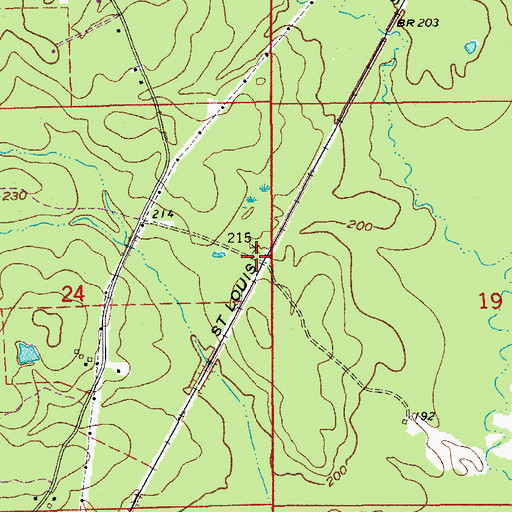 Topographic Map of Peace (historical), AR
