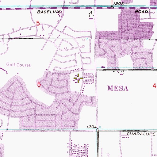 Topographic Map of Franklin at Alma Elementary School, AZ