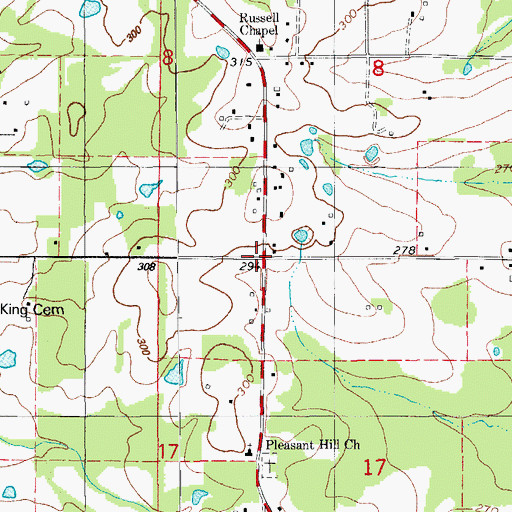 Topographic Map of Robinson Store (historical), AR