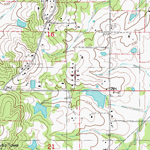Topographic Map of Cooper Addition, AR