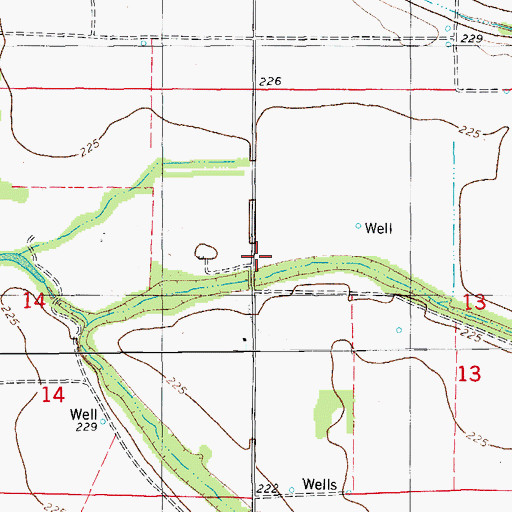 Topographic Map of Bains Chapel (historical), AR