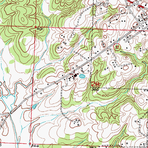 Topographic Map of Lincoln High School, AR