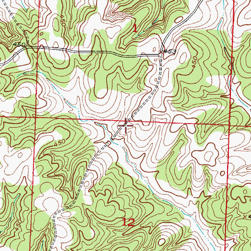 Topographic Map of Rikes Chapel (historical), AR