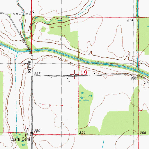 Topographic Map of Holloway School (historical), AR