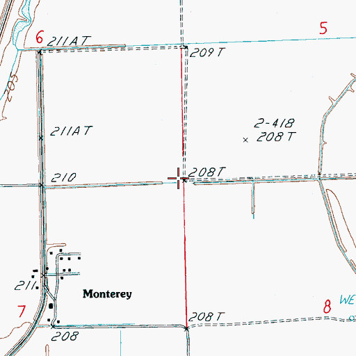 Topographic Map of Turney (historical), AR