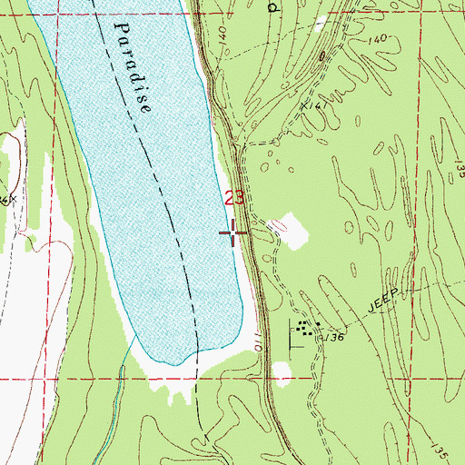 Topographic Map of Point Comfort Landing, AR