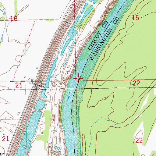 Topographic Map of Matthews Bend, AR