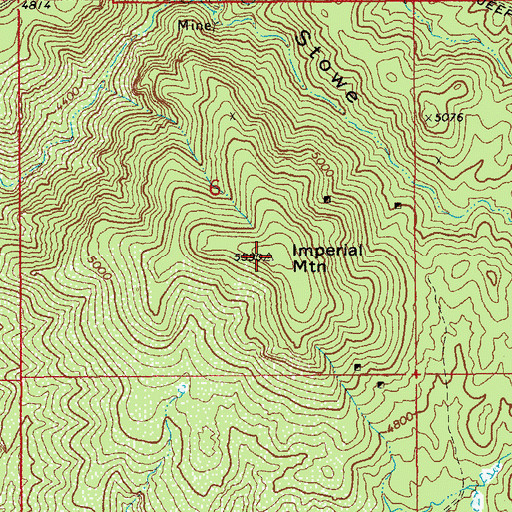 Topographic Map of Imperial Mountain, AZ