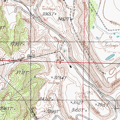 Topographic Map of Alum Creek, AZ