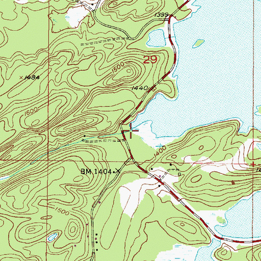 Topographic Map of Gold Mine Creek, MI