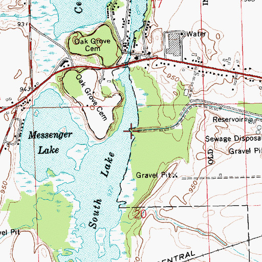 Topographic Map of Sauk River, MI