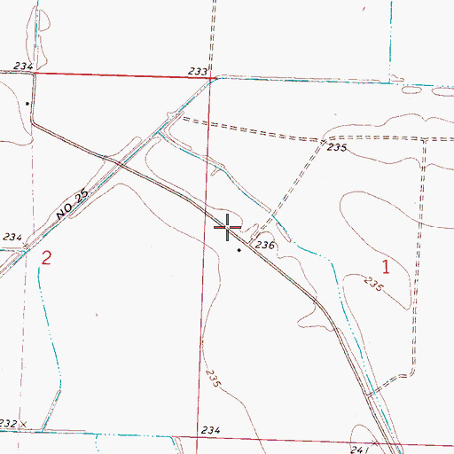 Topographic Map of Upper Nodena (historical), AR