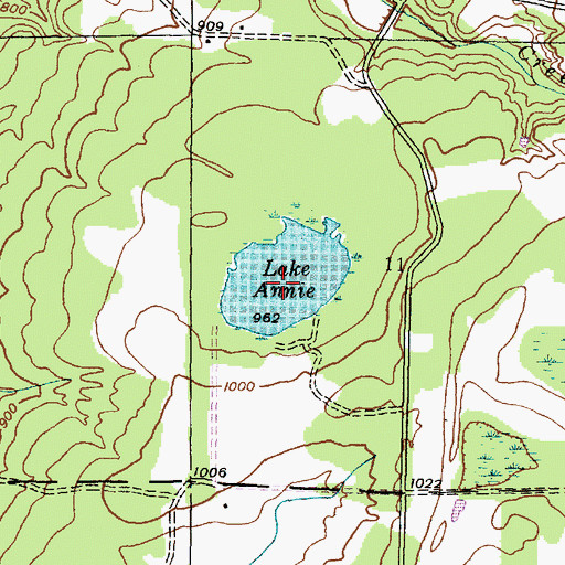 Topographic Map of Lake Annie, MI