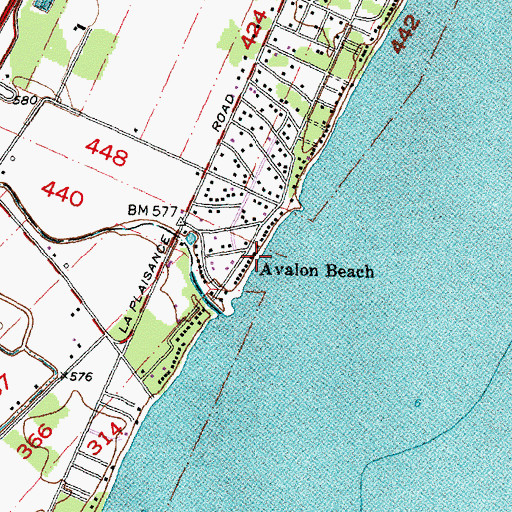 Topographic Map of Avalon Beach, MI