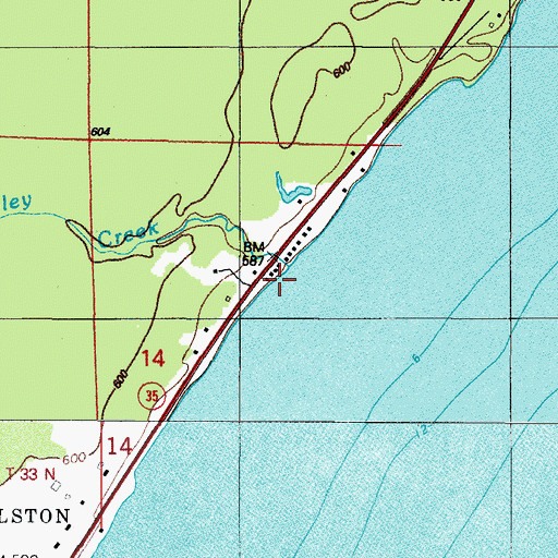 Topographic Map of Bailey Creek, MI