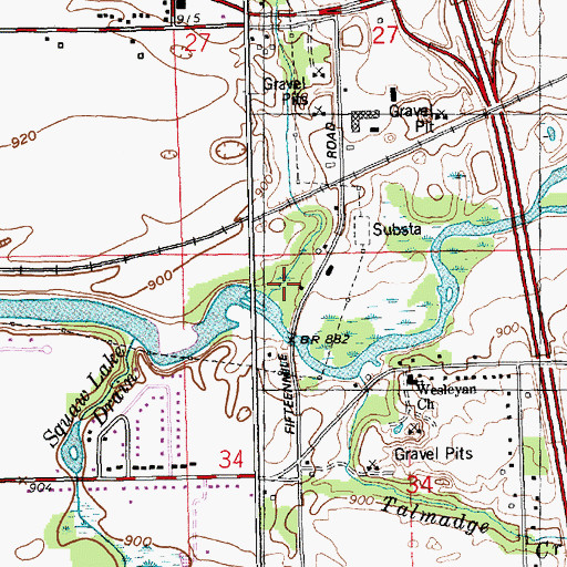 Topographic Map of Bear Creek, MI