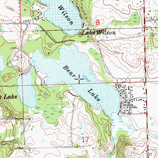 Topographic Map of Bear Lake, MI