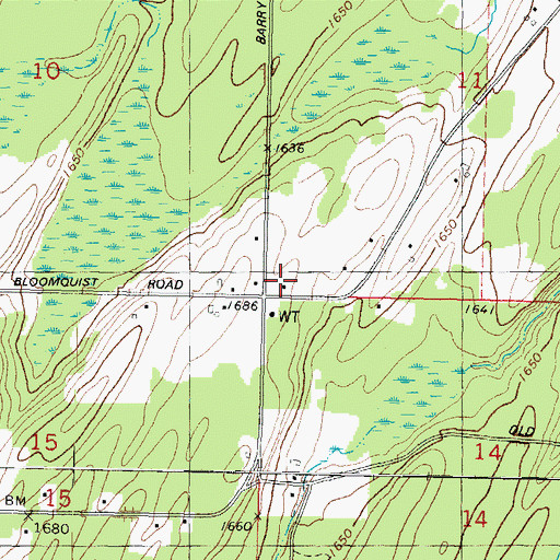 Topographic Map of Beechwood Church, MI