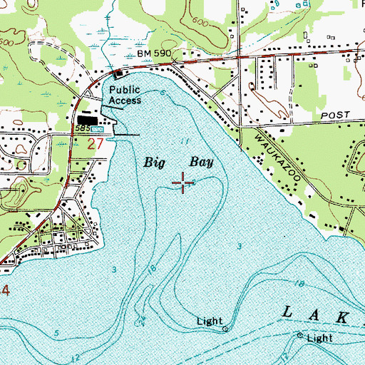Topographic Map of Big Bay, MI