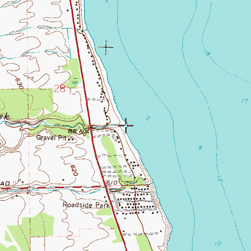 Topographic Map of Big Creek, MI