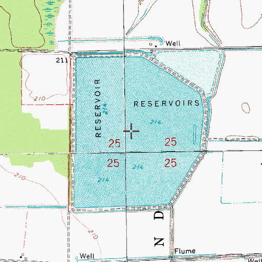 Topographic Map of Daugherty Reservoir, AR