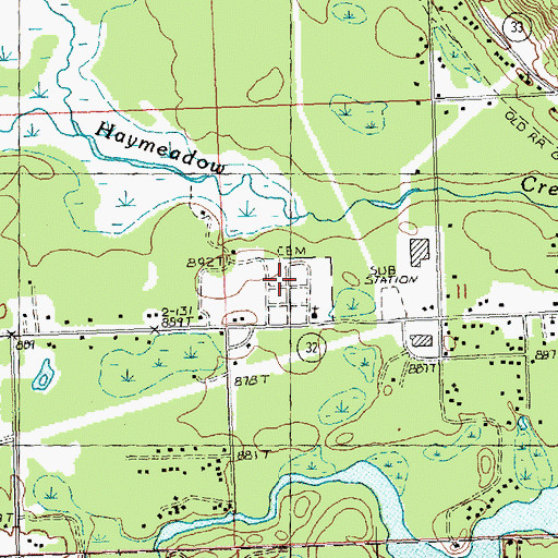 Topographic Map of Briley Cemetery, MI