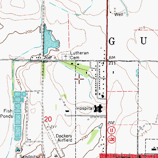 Topographic Map of Gum Pond (historical), AR