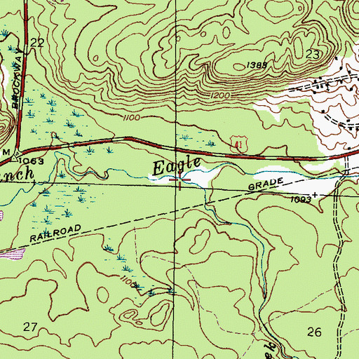 Topographic Map of Buffalo Creek, MI
